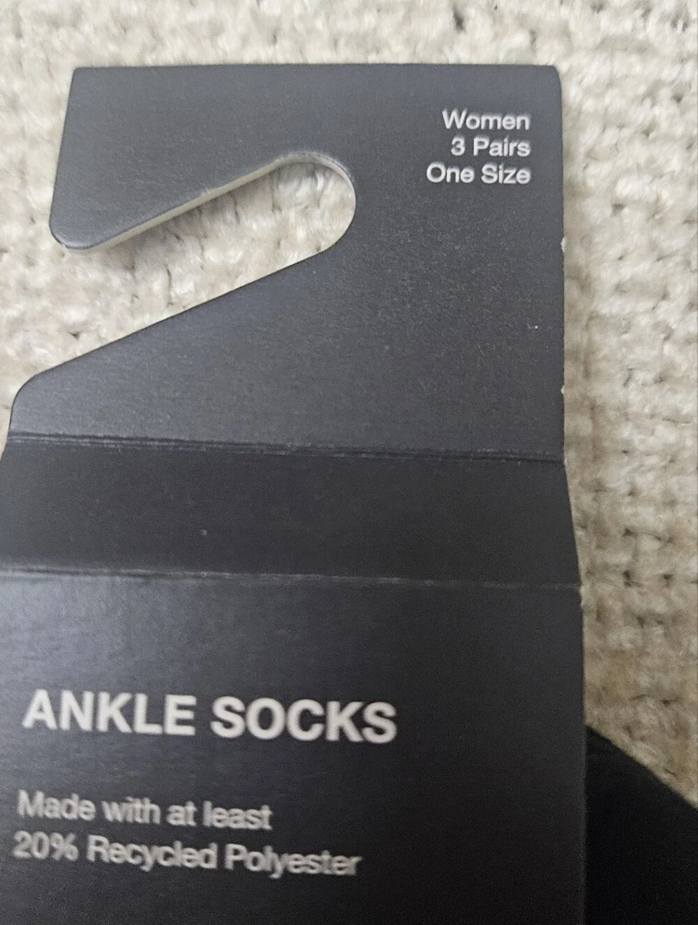 GAP Black Ankle Athletic Socks - Low-Cut Pair. ***3 Pairs